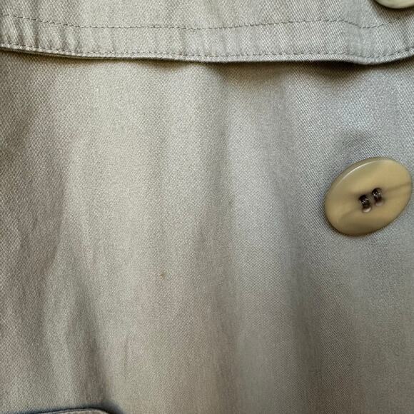 Vintage Sanyo Carol Cohen Made in Japan Khaki Trench Coat Size 42 - Picture 9 of 11